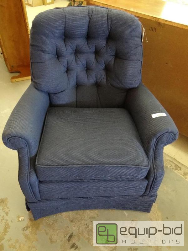 lot 392 image: NICE BLUE SWIVEL ROCKER.&nbsp...