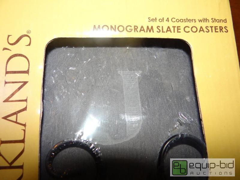 lot 419 image: SLATE COASTER SET, J MONOGRAM.&nbsp...