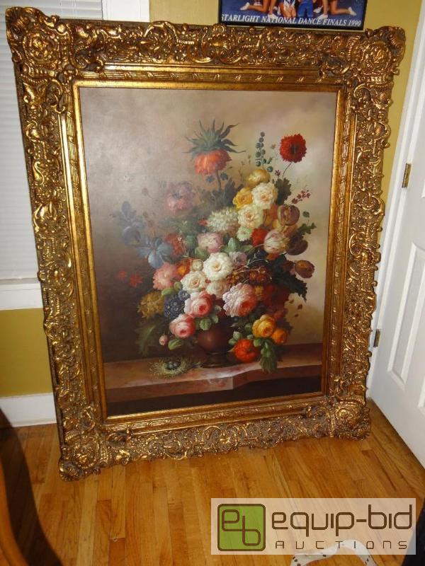 lot 427 image: VERY LARGE, CASTLE SIZE, OIL ON CANVAS IN THI...