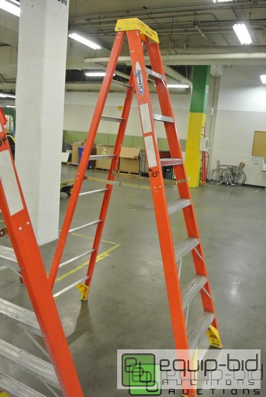 lot 189 image: Werner 8ft Fiberglass Ladder