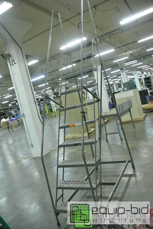 lot 193 image: EGA 8ft Steel Warehouse Ladder