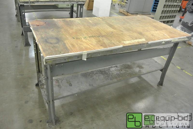 lot 202 image: Steel Work Bench W Under Shelf