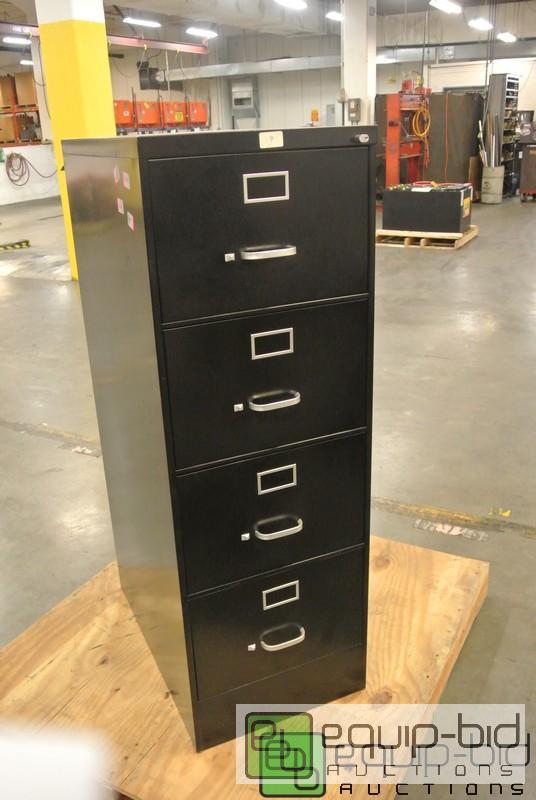 lot 212 image: Four Drawer Steel File Cabinet