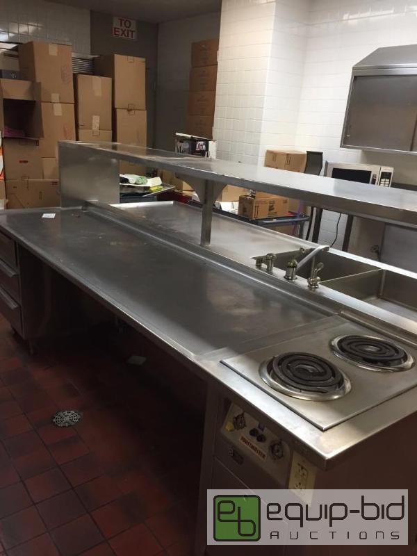 lot 245 image: Large Stainless Prep Station