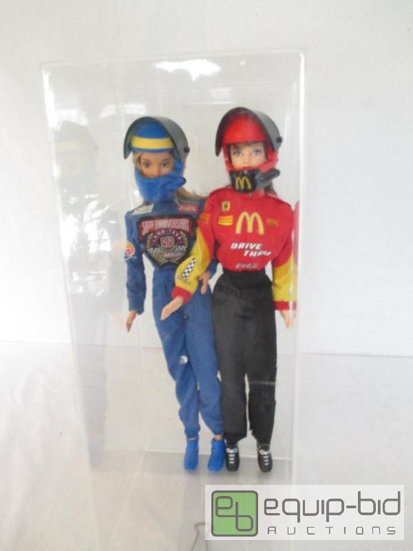lot 40 image: Two Nascar Barbie Dolls