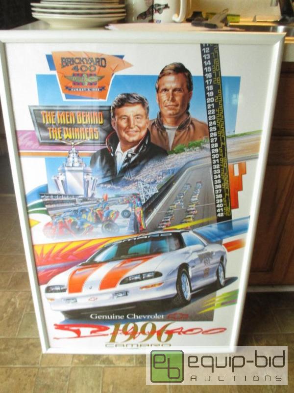 lot 45 image: 1996 Brickyard 400 Framed Poster