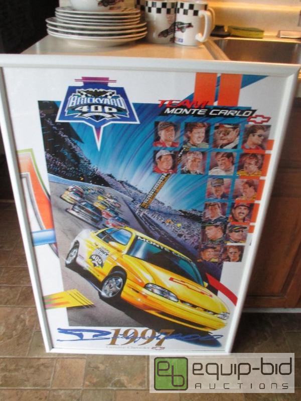 lot 74 image: 1997 Brickyard 400 Framed Poster