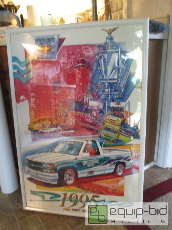 lot 76 image: 1995 Brickyard 400 Framed Poster