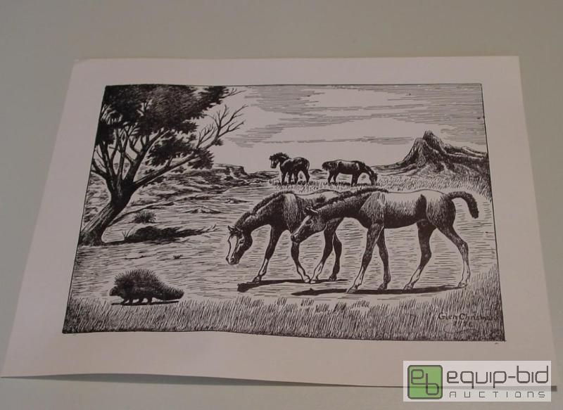 lot 4072 image: Colts Following Porcupine - Glen Chrisman