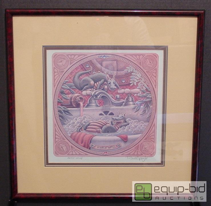 lot 4204 image: Bubble Bath - Randal Spangler - Artist Proof - Frame