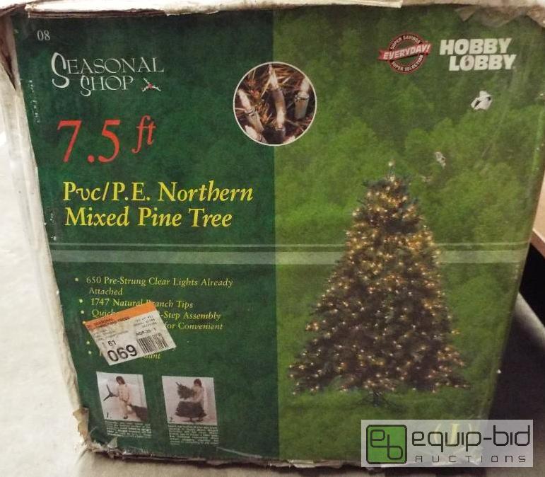 lot 1114 image: 7.5 ft P.E. Northern Mixed Pine Christmas Tre...