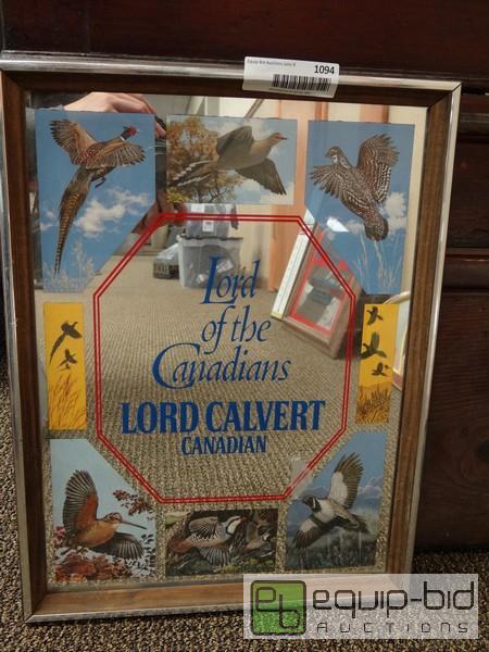 lot 1094 image: Lord Calvert Mirror Sign  13x17...
