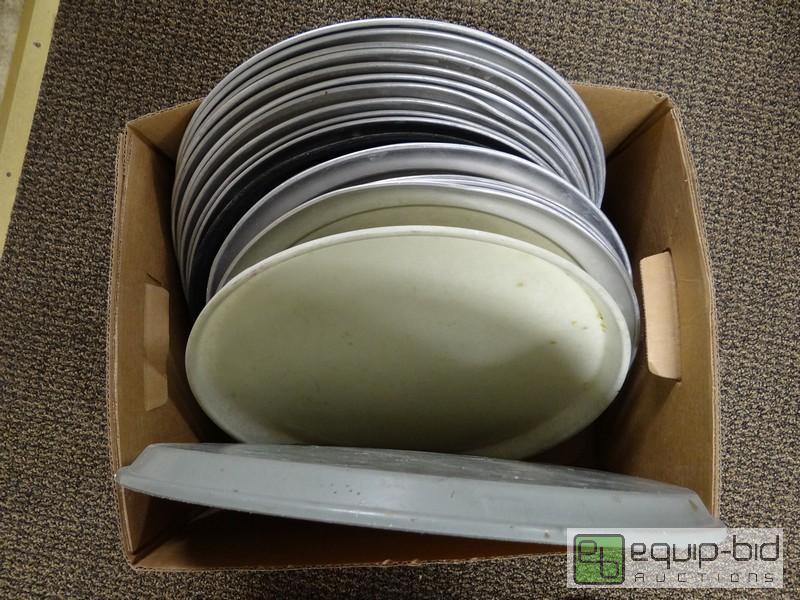 lot 1145 image: Box Of Server Platters And Pizza Trays...