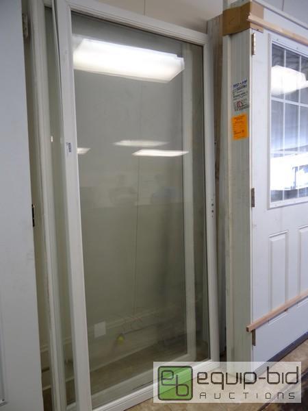 lot 1208 image: (2) Sliding Door Panels  (1) Has Holes For Ha...