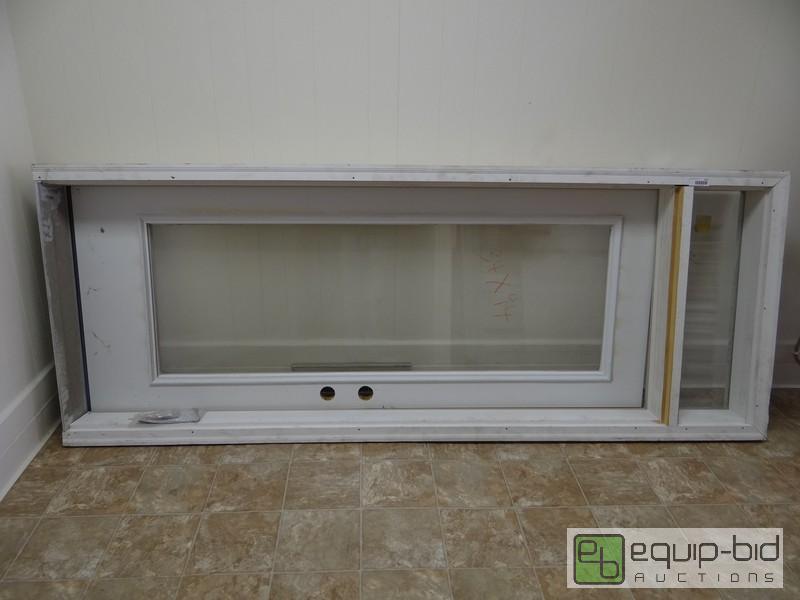 lot 1211 image: New Steel Sided Exterior Door In Frame  34x94...