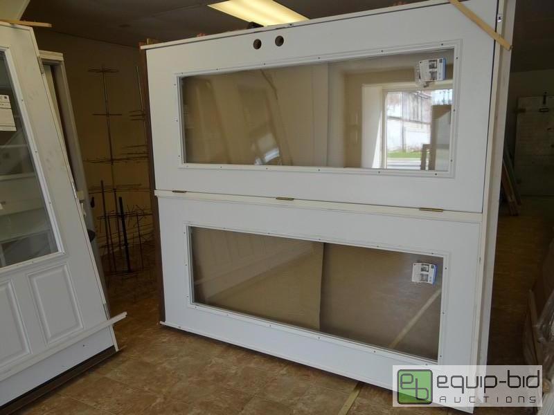 lot 1214 image: New Steel Exterior Door In Frame 75.5x82 &nbs...