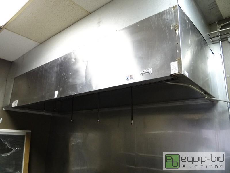 lot 1225 image: Stainless Steel Exhuast Hood 10.5ftx3.5ft  In...