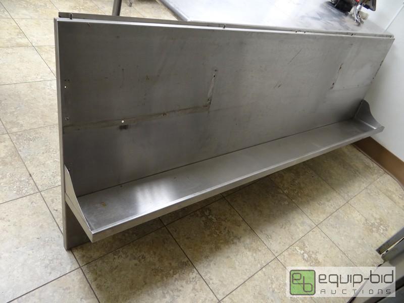 lot 1231 image: Stainless Steel Wall Mount ShelfBacksplash  ...