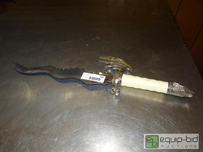 lot 446 image: Flying dragon knife.  21&quot long....