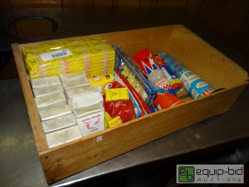 lot 456 image: Box of various fireworks.  Full case of pulli...