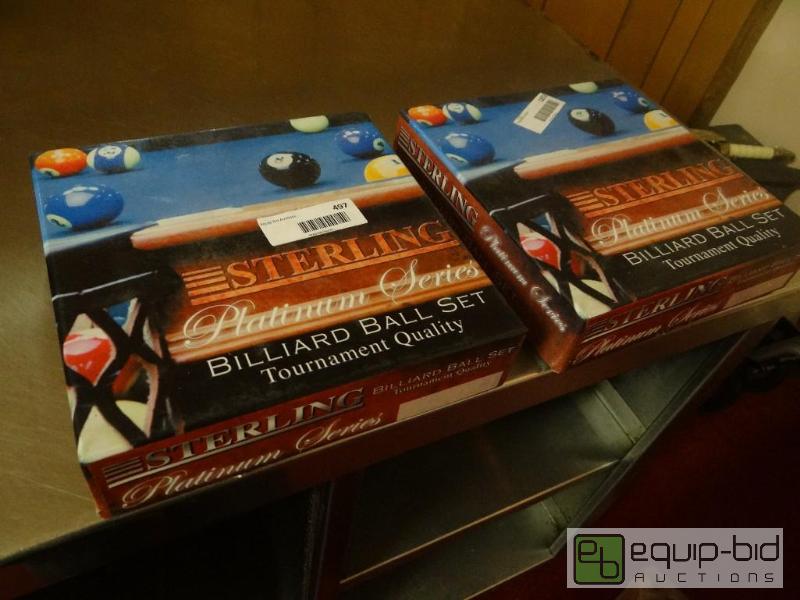 lot 497 image: Lot of 2 boxes of sterling billiards balls. N...