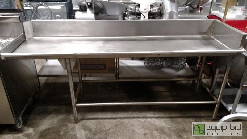 lot 1056 image: All Stainless Steel Table 89x27x42...