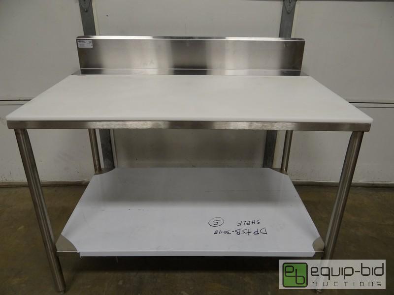 lot 1080 image: New Winholt Butchers Polytop Table with Stain...