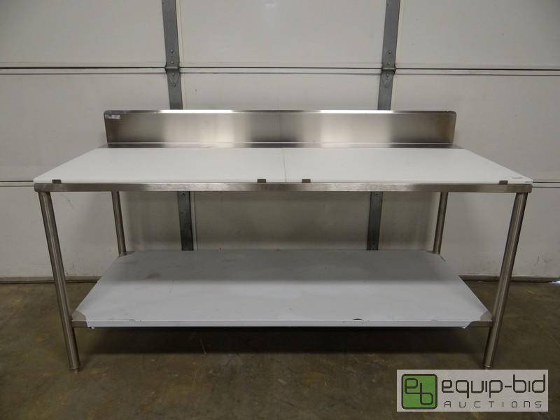 lot 1087 image: New Winholt Butchers Polytop Table with Stain...