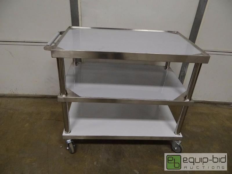 lot 1096 image: Brand New Completely Stainless Steel 3 Tier C...