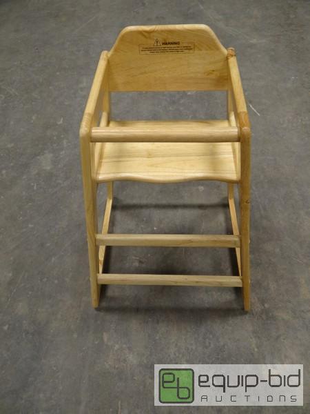 lot 1180 image: Brand New&nbspNatural Wood High Chair Model...