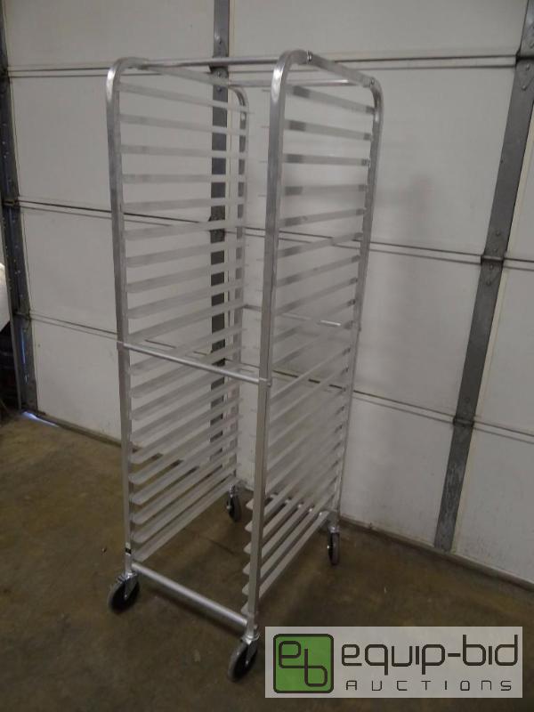 lot 1212 image: Brand New Aluminum Sheet Pan Rack On Casters ...
