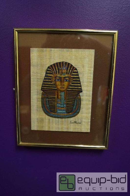 lot 7004 image: Egyptian Print  Looks to be hand painted, ca...
