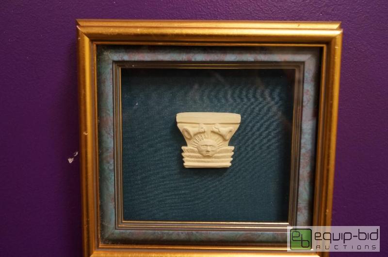 lot 7005 image: Small Matted Frame with Sandstone Item  Shad...
