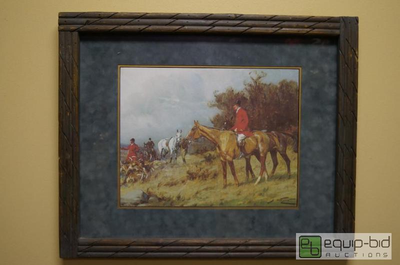 lot 7014 image: 1 of 3  Fox Hunt Picture  Professionally fr...