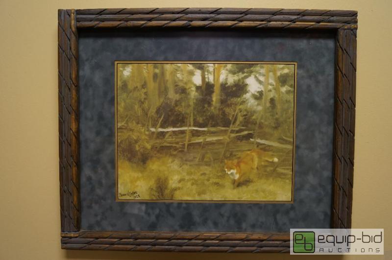 lot 7015 image: 2 of 3  Fox Hunt Picture  Signature appears...