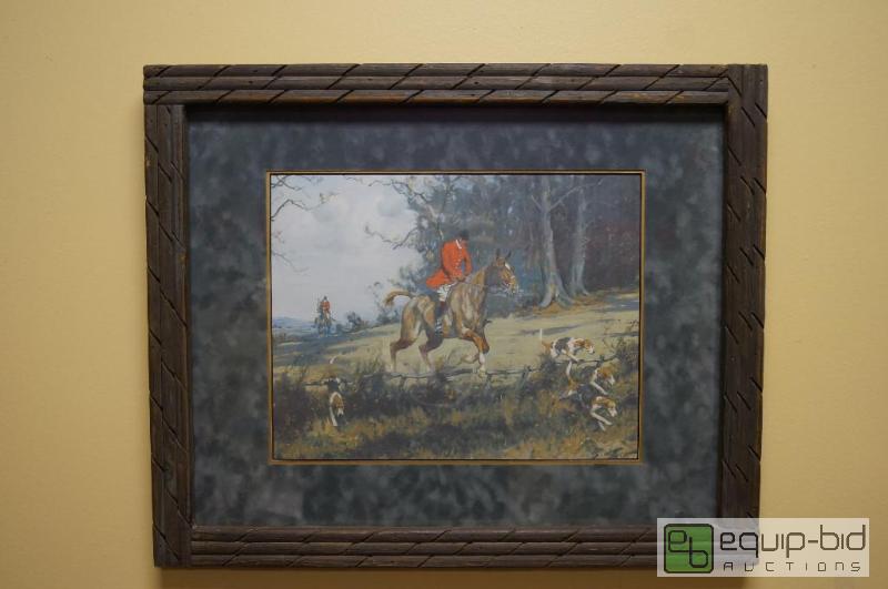 lot 7016 image: 3 of 3  Fox Hunt Picture  Professionally fr...