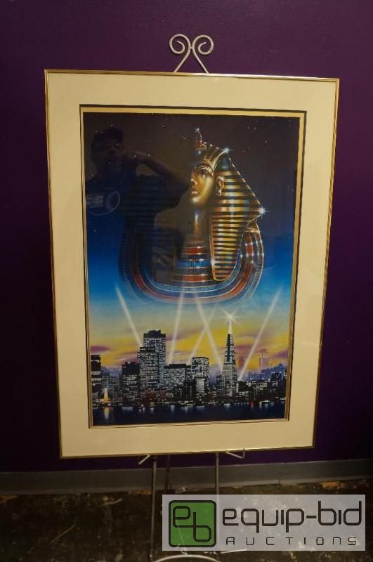 lot 7028 image: Tutankhamen- Egyptian Pharaoh  Matted Frame ...