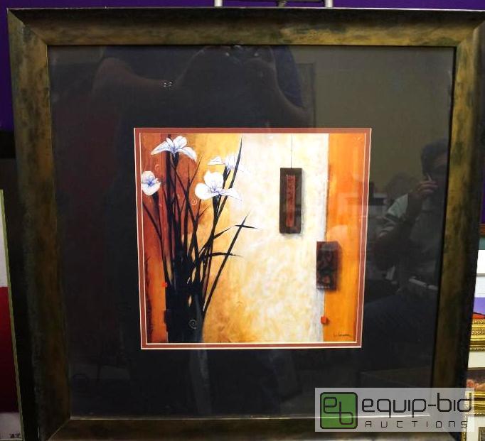 lot 7056 image: Li Leger Flower Art picture  Framed and Matt...