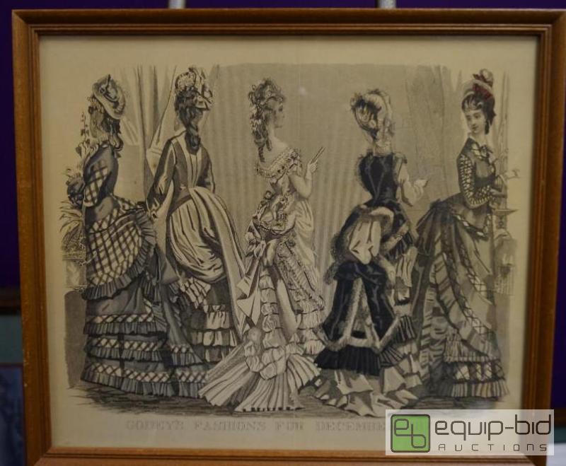 lot 7063 image: Old Pix of 5 ladies in formal gown  &quotGo...
