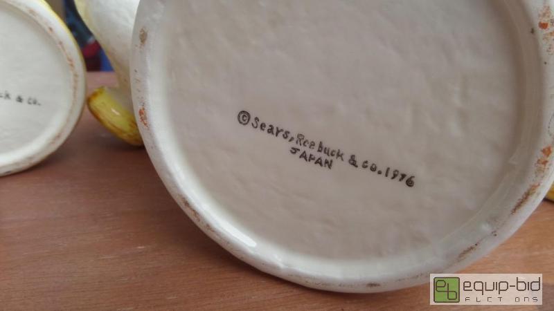 Vintage Set of Sears, Roebuck, & Co 1976 Made in Japan Yellow