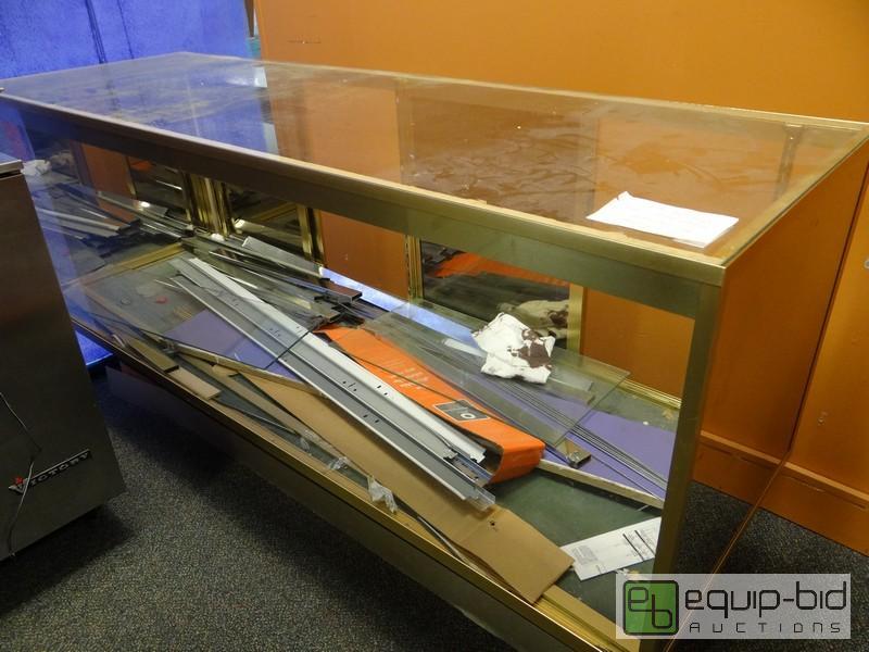 lot 528 image: Glass Top Display Case  72x24x38  Contents In...