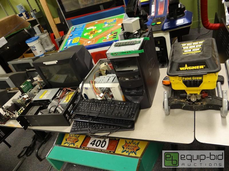 lot 569 image: Contents OF Table Top  Includes TV, Computer ...