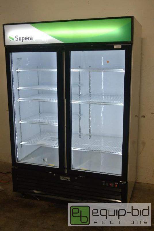 lot 1026 image: Supera (G2M-SW-48-W-1) - 54 White Glass Two-Door Merchandiser