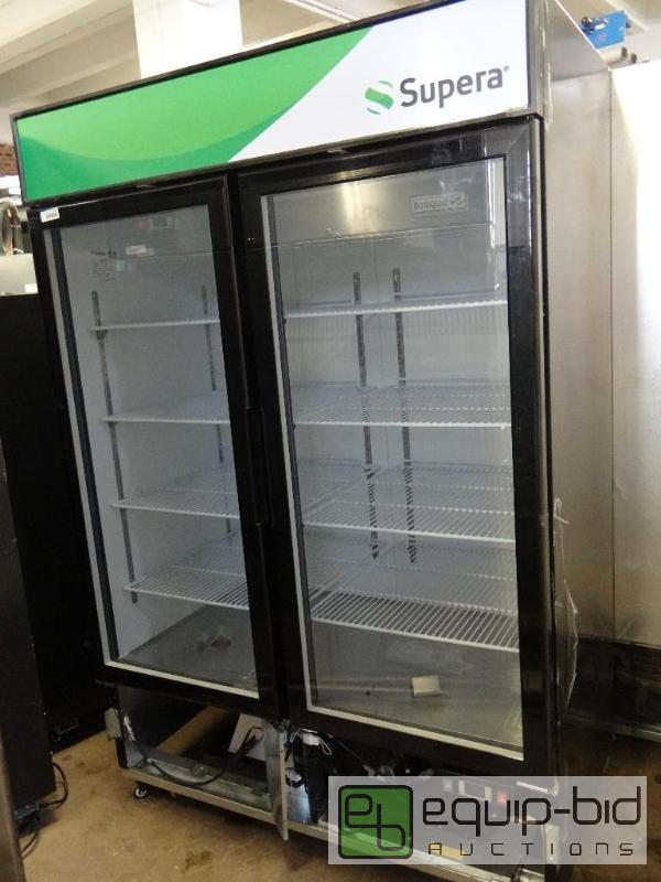 lot 1029 image: Supera (G2M-SW-48-B-1) - 54 Black Glass Two-Door Merchandiser