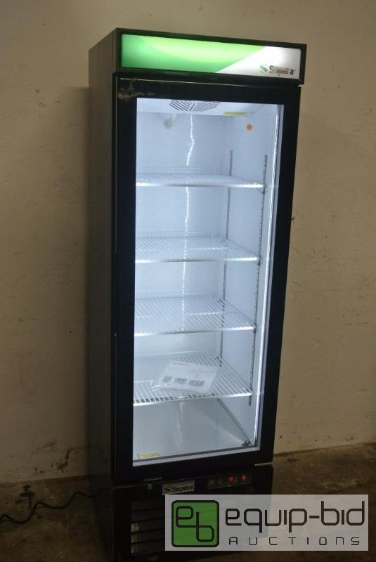 lot 1031 image: Supera (G1M-16-B-1) - 25 Black Glass Door Merchandiser Cooler
