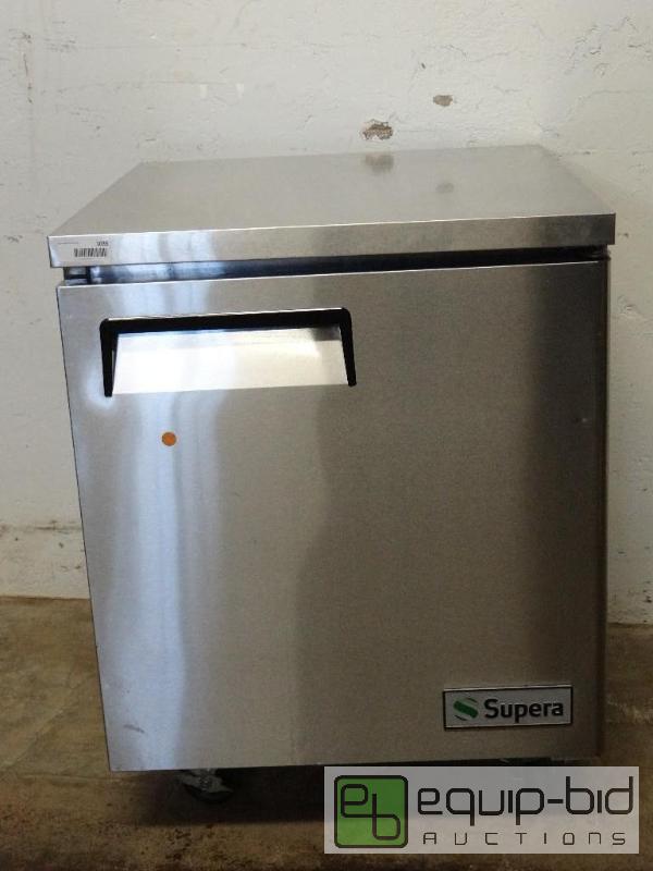 lot 1035 image: Supera Under Counter Stainless Steel Single Door Freezer