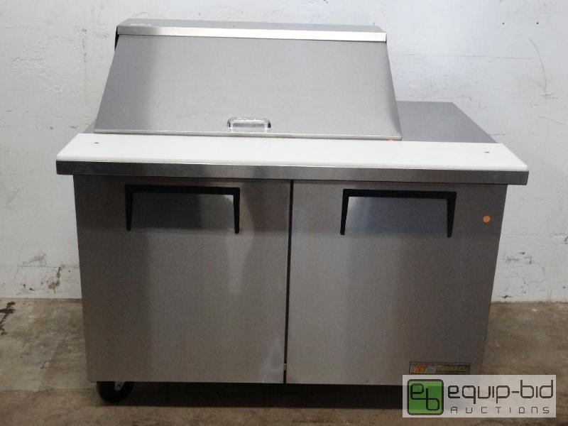lot 1050 image: True Refrigerated Mega Top Prep Table