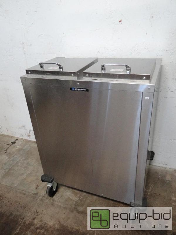 lot 1072 image: Lakeside Double-Stack Electric Plate Warmer on Casters