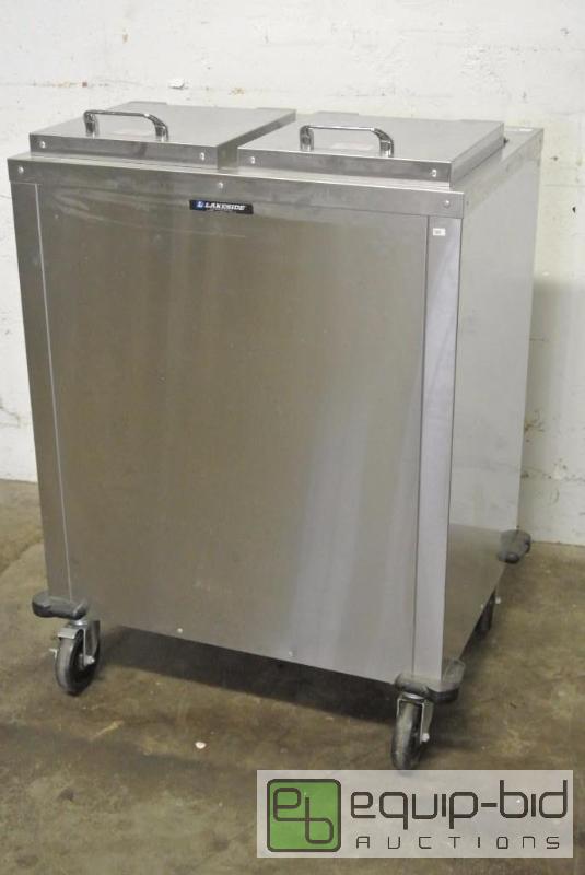 lot 1073 image: Lakeside Double-Stack Electric Plate Warmer on Casters