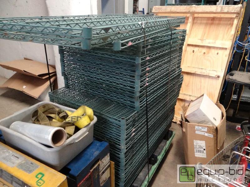 lot 1100 image: Lot of Metro Shelves and  Poles